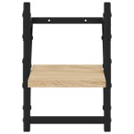 vidaXL Rafturi de perete cu bare, 2 buc, stejar sonoma, 20x25x30 cm vidaXL Rafturi de perete cu bare, 2 buc, stejar sonoma, 20x25x30 cm