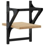 vidaXL Rafturi de perete cu bare, 2 buc, stejar sonoma, 20x25x30 cm vidaXL Rafturi de perete cu bare, 2 buc, stejar sonoma, 20x25x30 cm