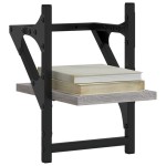 vidaXL Rafturi de perete cu bare, 2 buc., gri sonoma, 20x25x30 cm vidaXL Rafturi de perete cu bare, 2 buc., gri sonoma, 20x25x30 cm