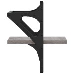 vidaXL Rafturi de perete cu bare, 2 buc., gri sonoma, 20x25x30 cm vidaXL Rafturi de perete cu bare, 2 buc., gri sonoma, 20x25x30 cm