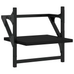vidaXL Rafturi de perete cu bare, 2 buc, negru, 30x25x30 cm vidaXL Rafturi de perete cu bare, 2 buc, negru, 30x25x30 cm