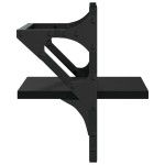 vidaXL Rafturi de perete cu bare, 2 buc, negru, 30x25x30 cm vidaXL Rafturi de perete cu bare, 2 buc, negru, 30x25x30 cm