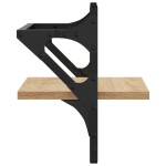 vidaXL Rafturi de perete cu bare, 2 buc, stejar sonoma, 30x25x30 cm vidaXL Rafturi de perete cu bare, 2 buc, stejar sonoma, 30x25x30 cm