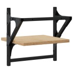 vidaXL Rafturi de perete cu bare, 2 buc, stejar sonoma, 30x25x30 cm vidaXL Rafturi de perete cu bare, 2 buc, stejar sonoma, 30x25x30 cm