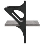 vidaXL Rafturi de perete cu bare, 2 buc., gri sonoma, 30x25x30 cm vidaXL Rafturi de perete cu bare, 2 buc., gri sonoma, 30x25x30 cm