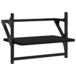 vidaXL Rafturi de perete cu bare, 2 buc, negru, 40x25x30 cm vidaXL Rafturi de perete cu bare, 2 buc, negru, 40x25x30 cm
