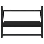 vidaXL Rafturi de perete cu bare, 2 buc, negru, 40x25x30 cm vidaXL Rafturi de perete cu bare, 2 buc, negru, 40x25x30 cm