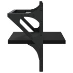 vidaXL Rafturi de perete cu bare, 2 buc, negru, 40x25x30 cm vidaXL Rafturi de perete cu bare, 2 buc, negru, 40x25x30 cm