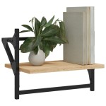 vidaXL Rafturi de perete cu bare, 2 buc, stejar sonoma, 40x25x30 cm vidaXL Rafturi de perete cu bare, 2 buc, stejar sonoma, 40x25x30 cm
