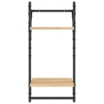 vidaXL Rafturi perete cu 2 niveluri/bare 2 buc stejar sonoma30x25x65cm vidaXL Rafturi perete cu 2 niveluri/bare 2 buc stejar sonoma30x25x65cm