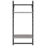 vidaXL Rafturi perete 2 niveluri cu bare 2 buc. gri sonoma 30x25x65 cm