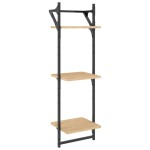 vidaXL Rafturi perete 3 niveluri/bare 2 buc stejar sonoma 30x25x100cm vidaXL Rafturi perete 3 niveluri/bare 2 buc stejar sonoma 30x25x100cm