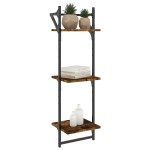 vidaXL Rafturi perete 3 niveluri/bare 2 buc stejar fumuriu 30x25x100cm vidaXL Rafturi perete 3 niveluri/bare 2 buc stejar fumuriu 30x25x100cm