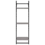 vidaXL Rafturi perete 3 niveluri cu bare 2 buc. gri sonoma 30x25x100cm vidaXL Rafturi perete 3 niveluri cu bare 2 buc. gri sonoma 30x25x100cm