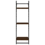 vidaXL Rafturi perete cu 3 niveluri/bare 2 buc stejar maro 30x25x100cm vidaXL Rafturi perete cu 3 niveluri/bare 2 buc stejar maro 30x25x100cm