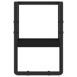 vidaXL Raft de perete cu bare, negru, 20x25x30 cm vidaXL Raft de perete cu bare, negru, 20x25x30 cm