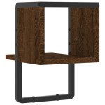 vidaXL Raft de perete cu bare, stejar maro, 20x25x30 cm vidaXL Raft de perete cu bare, stejar maro, 20x25x30 cm