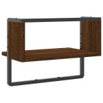 vidaXL Raft de perete cu bare, stejar maro, 40x25x30 cm vidaXL Raft de perete cu bare, stejar maro, 40x25x30 cm