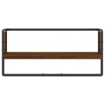 vidaXL Raft de perete cu bare, stejar maro, 65x25x30 cm vidaXL Raft de perete cu bare, stejar maro, 65x25x30 cm