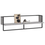 vidaXL Raft de perete cu bară, gri sonoma, 100x25x30 cm vidaXL Raft de perete cu bară, gri sonoma, 100x25x30 cm