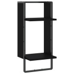 vidaXL Raft de perete cu bare, negru, 30x25x65 cm vidaXL Raft de perete cu bare, negru, 30x25x65 cm