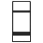vidaXL Raft de perete cu bare, negru, 30x25x65 cm vidaXL Raft de perete cu bare, negru, 30x25x65 cm