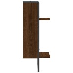 vidaXL Raft de perete cu bare, stejar maro, 30x25x65 cm vidaXL Raft de perete cu bare, stejar maro, 30x25x65 cm
