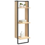 vidaXL Raft cu 3 niveluri stejar sonoma, 30x25x100 cm, lemn prelucrat vidaXL Raft cu 3 niveluri stejar sonoma, 30x25x100 cm, lemn prelucrat