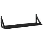 vidaXL Rafturi de perete, 2 buc., negru, 60x15x15,5 cm