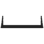 vidaXL Rafturi de perete, 2 buc., negru, 60x15x15,5 cm