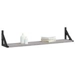 vidaXL Rafturi de perete, 2 buc., gri sonoma, 80x15x15,5 cm, lemn