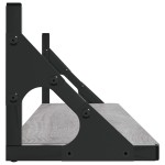 vidaXL Rafturi de perete, 2 buc., gri sonoma, 80x15x15,5 cm, lemn