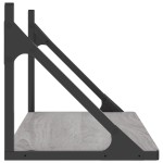 vidaXL Rafturi de perete, 2 buc., gri sonoma, 60x25x25,5 cm, lemn