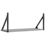 vidaXL Rafturi de perete, 2 buc., gri sonoma, 60x25x25,5 cm, lemn