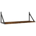 vidaXL Rafturi de perete, 2 buc., stejar fumuriu, 80x25x25,5 cm, lemn vidaXL Rafturi de perete, 2 buc., stejar fumuriu, 80x25x25,5 cm, lemn
