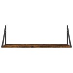 vidaXL Rafturi de perete, 2 buc., stejar fumuriu, 80x25x25,5 cm, lemn vidaXL Rafturi de perete, 2 buc., stejar fumuriu, 80x25x25,5 cm, lemn