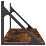 vidaXL Rafturi de perete, 2 buc., stejar fumuriu, 80x25x25,5 cm, lemn vidaXL Rafturi de perete, 2 buc., stejar fumuriu, 80x25x25,5 cm, lemn