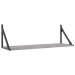 vidaXL Rafturi de perete, 2 buc., gri sonoma, 80x25x25,5 cm, lemn
