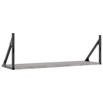 vidaXL Rafturi de perete, 2 buc., gri sonoma, 80x25x25,5 cm, lemn