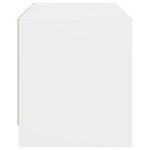vidaXL Comodă TV cu uși din sticlă, alb, 68x37x42 cm vidaXL Comodă TV cu uși din sticlă, alb, 68x37x42 cm