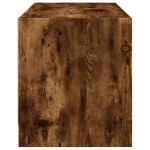 vidaXL Comodă TV cu uși din sticlă, stejar fumuriu, 68x37x42 cm