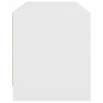 vidaXL Comodă TV cu uși din sticlă, alb, 102x37x42 cm vidaXL Comodă TV cu uși din sticlă, alb, 102x37x42 cm