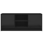 vidaXL Comodă TV cu uși din sticlă, negru, 102x37x42 cm vidaXL Comodă TV cu uși din sticlă, negru, 102x37x42 cm