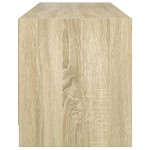 vidaXL Comodă TV cu uși din sticlă, stejar sonoma, 102x37x42 cm