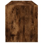 vidaXL Comodă TV cu uși din sticlă, stejar fumuriu, 102x37x42 cm