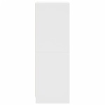 vidaXL Dulap cu uși din sticlă, alb, 35x37x109 cm