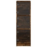 vidaXL Dulap cu uși din sticlă, stejar fumuriu, 35x37x109 cm