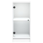 vidaXL Dulap lateral cu uși din sticlă, alb, 35x37x75,5 cm vidaXL Dulap lateral cu uși din sticlă, alb, 35x37x75,5 cm