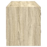 vidaXL Comodă TV cu uși din sticlă, stejar sonoma, 102x37x42 cm