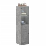 vidaXL Dulap cu ușă din sticlă, gri beton, 35x37x142 cm vidaXL Dulap cu ușă din sticlă, gri beton, 35x37x142 cm